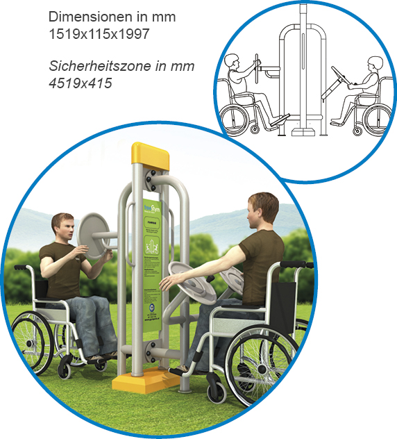 Koordinative Kombination Taiji Rad und Doppel Rad - FreeGym Barrierefrei